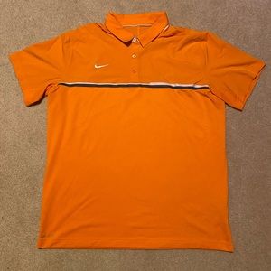 Nike Dri Fit Orange Short Sleeve Golf Polo Size XL